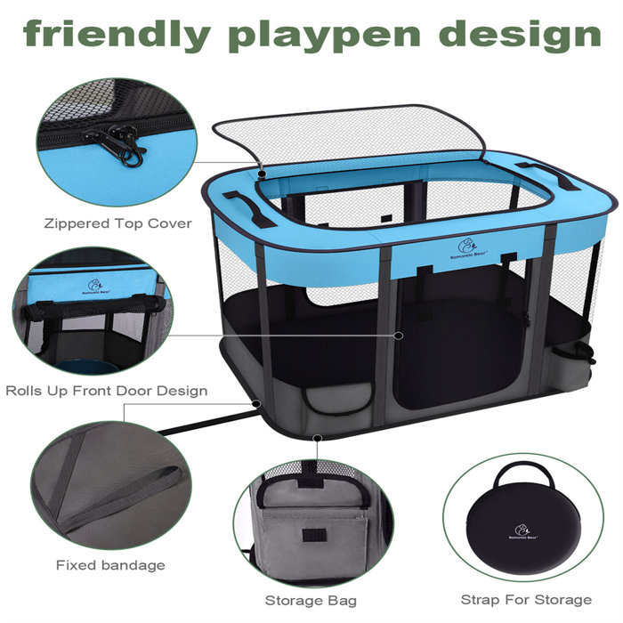 Norbi Foldable Dog Pen & Reviews Wayfair